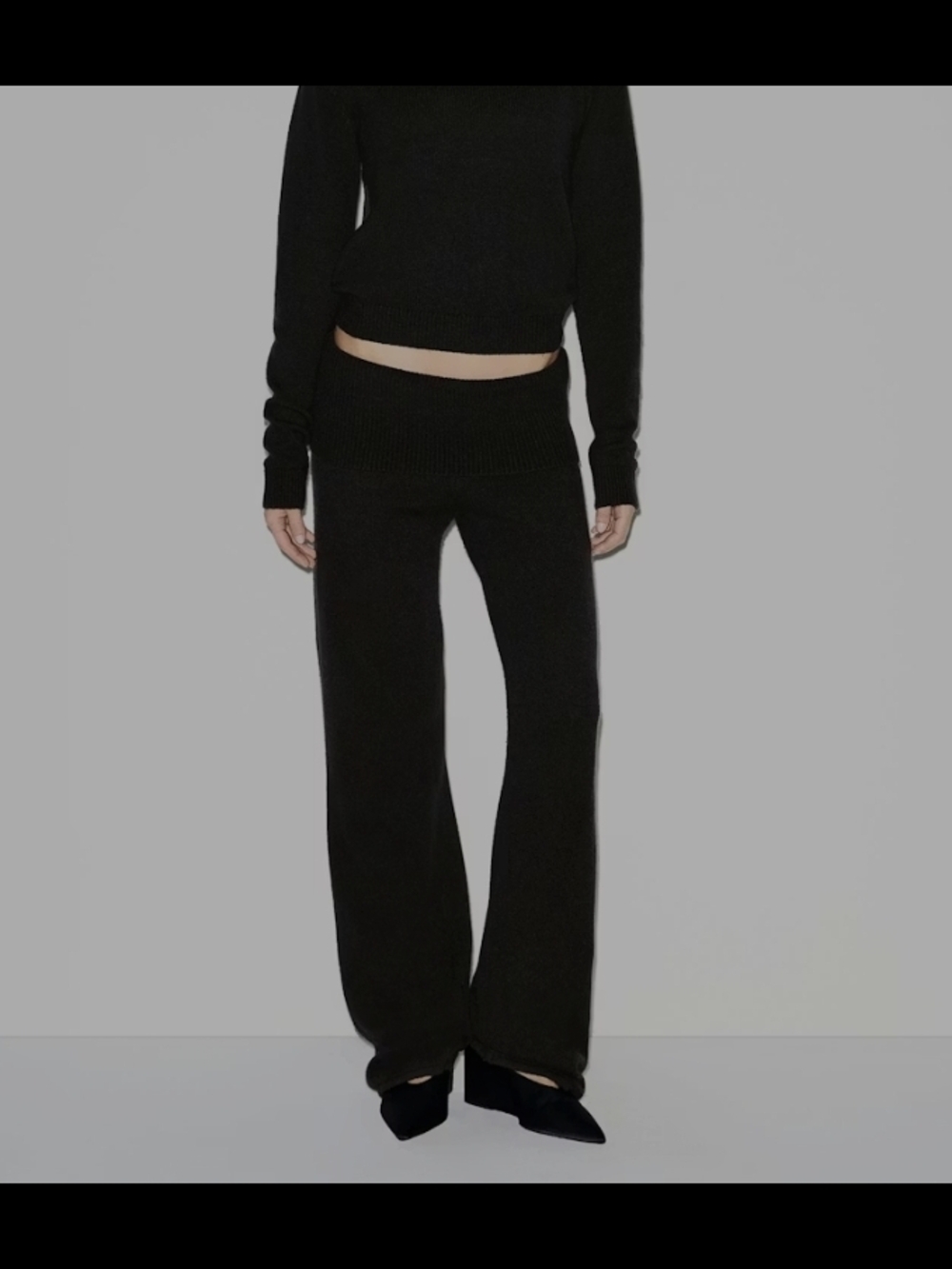 Skims Wool Cashmere Foldover Pant